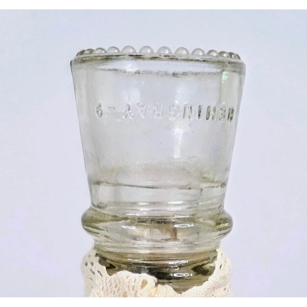 Vintage Hemingray 9 Glass Insulator Upcycled Painted Bottle Candleholder 9